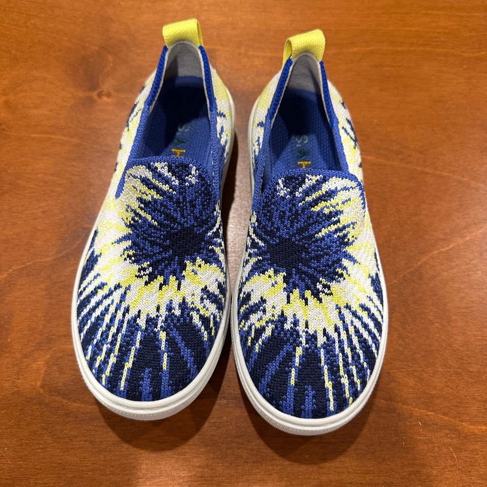 Rothy's Blue Burst Kids Slip-On Sneakers